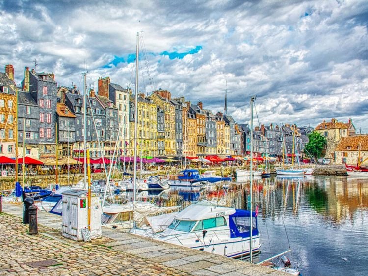 Produktbild: CALVENDO Puzzle Honfleur | 1000 Teile Lege-Gr&ouml;&szlig;e 64x48cm Foto-Puzzle f&uuml;r gl&uuml;ckliche Stunden