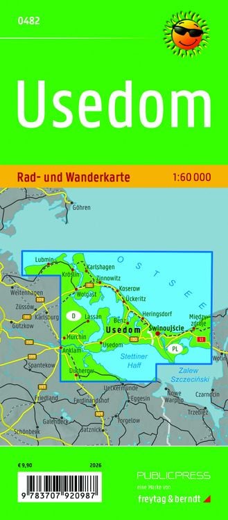 Produktbild: Publicpress Radkarte Usedom 1:60.000