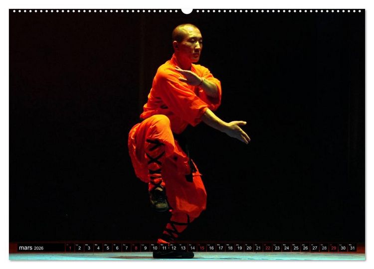 Produktbild: Kung Fu du Mont Song (Calendrier mural 2026 DIN A2 vertical) calendrier de bureau