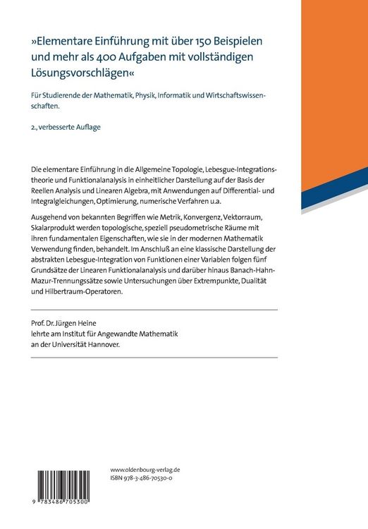 Produktbild: Topologie und Funktionalanalysis