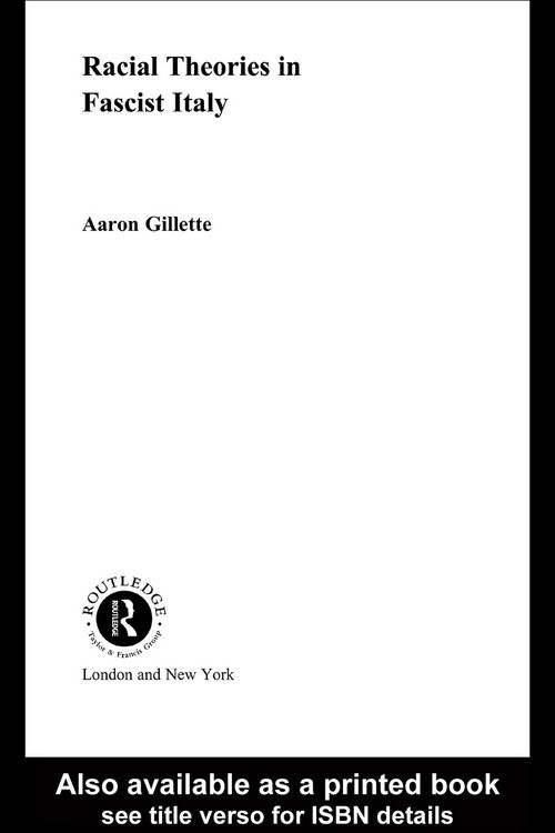 Produktbild: Racial Theories in Fascist Italy