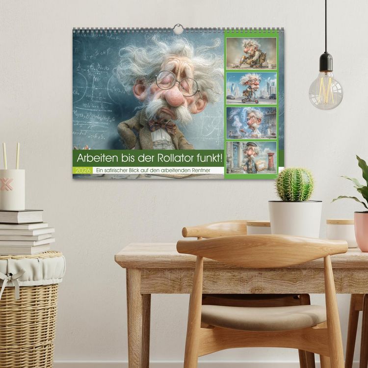 Produktbild: Arbeiten bis der Rollator funkt! (Wandkalender 2026 DIN A3 quer), CALVENDO Monatskalender