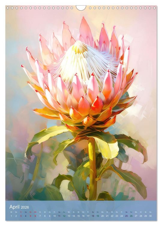 Produktbild: Blumen im Malstil (Wandkalender 2026 DIN A3 hoch), CALVENDO Monatskalender