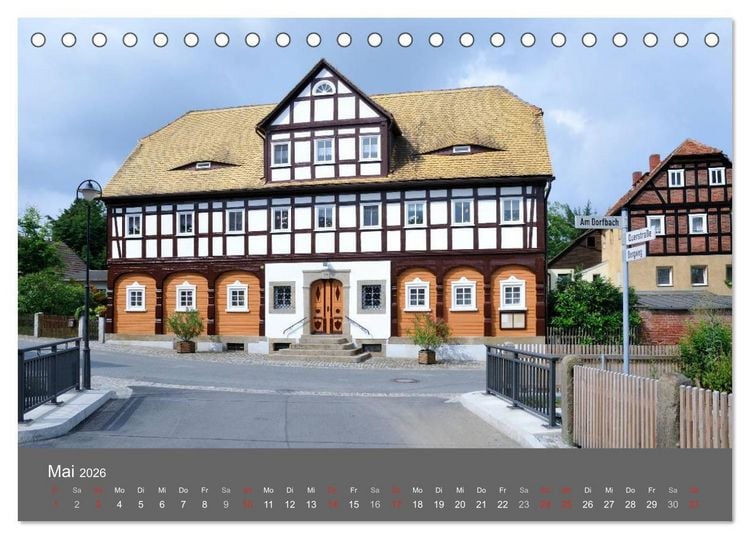 Produktbild: Umgebindeh&auml;user in der Oberlausitz (Tischkalender 2026 DIN A5 quer), CALVENDO Monatskalender