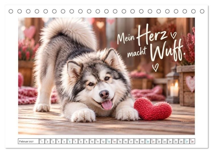 Produktbild: Zum Gl&uuml;ck gibt&rsquo;s Hunde (Tischkalender 2027 DIN A5 quer), CALVENDO Monatskalender