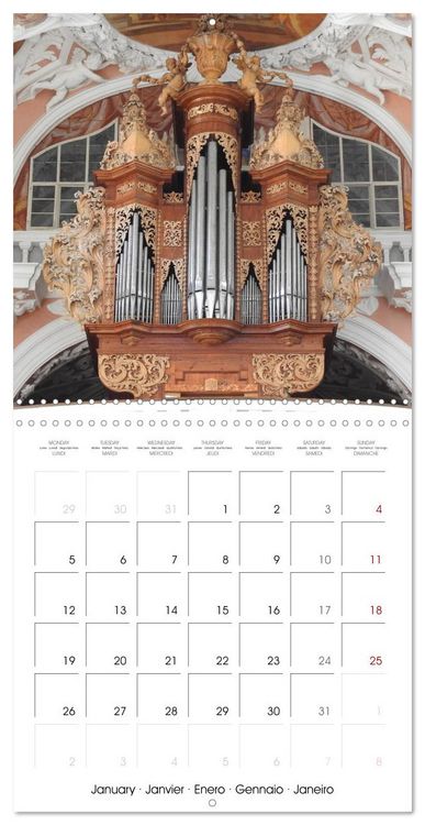 Produktbild: Fantastic German Church Organs (Wall Calendar 2026 12 &times; 12 Inch) CALVENDO 12 Month Wall Calendar