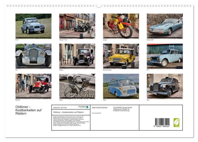Produktbild: Oldtimer - Kostbarkeiten auf R&auml;dern (hochwertiger Premium Wandkalender 2026 DIN A2 quer), Kunstdruck in Hochglanz