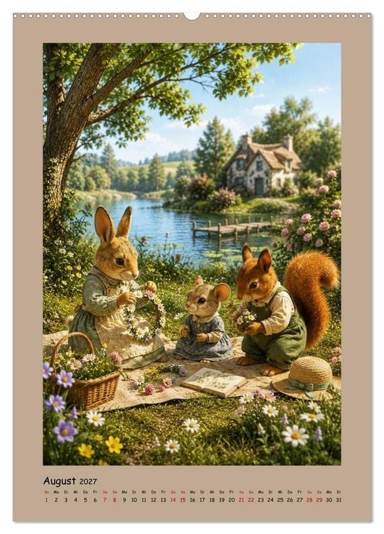 Produktbild: Das kleine Walddorf (hochwertiger Premium Wandkalender 2027 DIN A2 hoch), Kunstdruck in Hochglanz