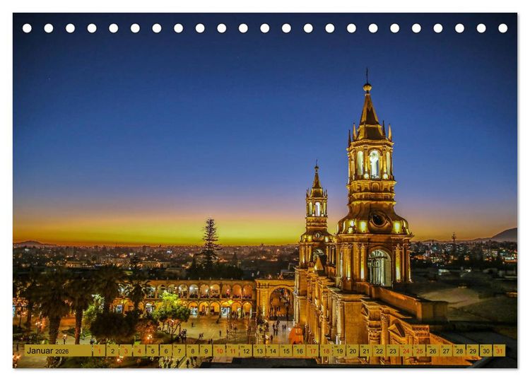 Produktbild: Urlaub in Peru (Tischkalender 2026 DIN A5 quer), CALVENDO Monatskalender
