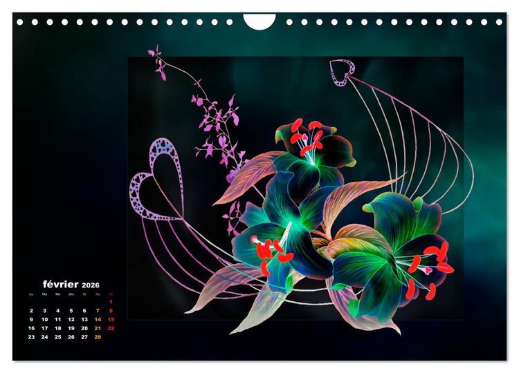 Produktbild: Images d'art Ikebana (Calendrier mural 2026 DIN A4 vertical), CALVENDO calendrier mensuel