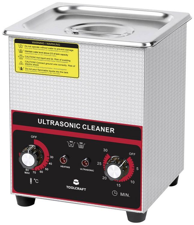 Produktbild: TOOLCRAFT USC-200 Ultraschallreiniger Schmuck, B&uuml;robedarf, Werkstatt 160 W 2 l mit Heizung, mit Reinigungskorb