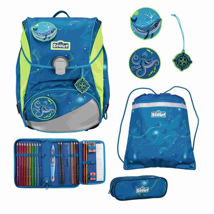 Produktbild: Scout Schulranzen Set Alpha, Schulranzen Set, 4tlg, Deep Sea