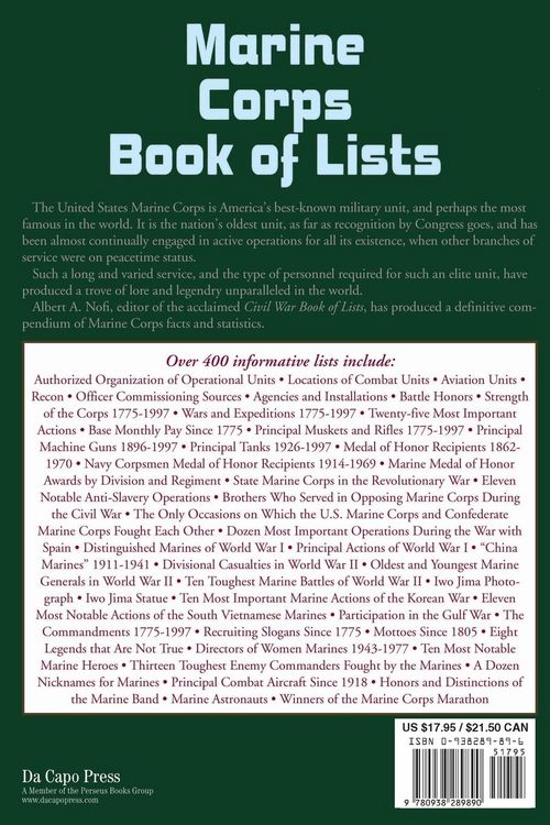 Produktbild: Marine Corps Book of Lists