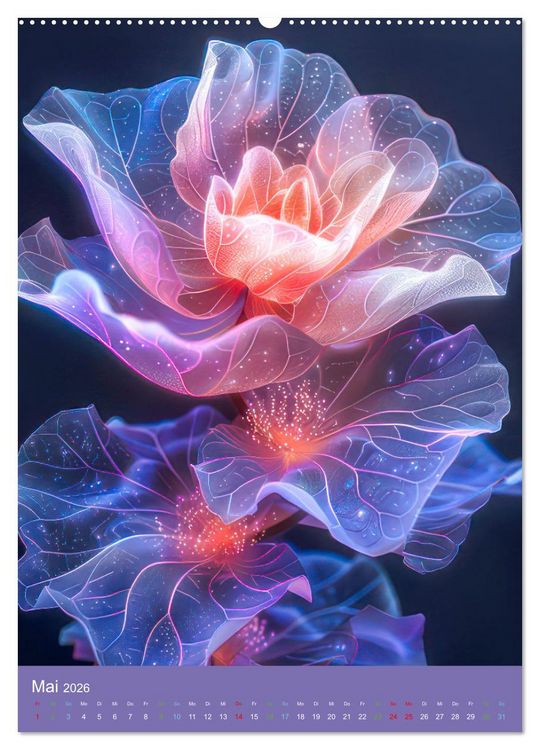 Produktbild: Blumen der Fantasie (Wandkalender 2026 DIN A2 hoch), CALVENDO Monatskalender