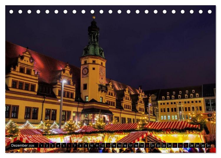 Produktbild: Reise durch Leipzig (Tischkalender 2026 DIN A5 quer), CALVENDO Monatskalender