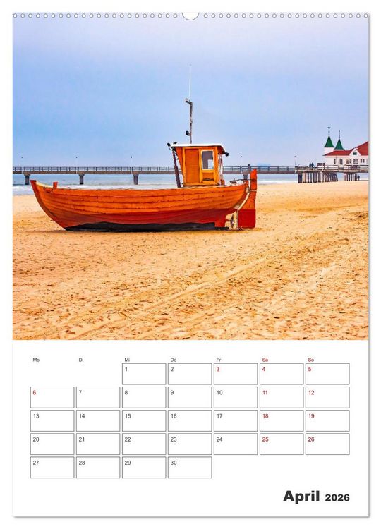 Produktbild: Usedom - Terminplaner (hochwertiger Premium Wandkalender 2026 DIN A2 hoch), Kunstdruck in Hochglanz