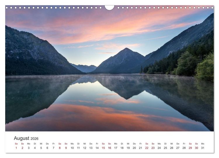 Produktbild: Magie der Bergseen &ndash; Spiegelungen im Licht der Berge (Wandkalender 2026 DIN A3 quer), CALVENDO Monatskalender