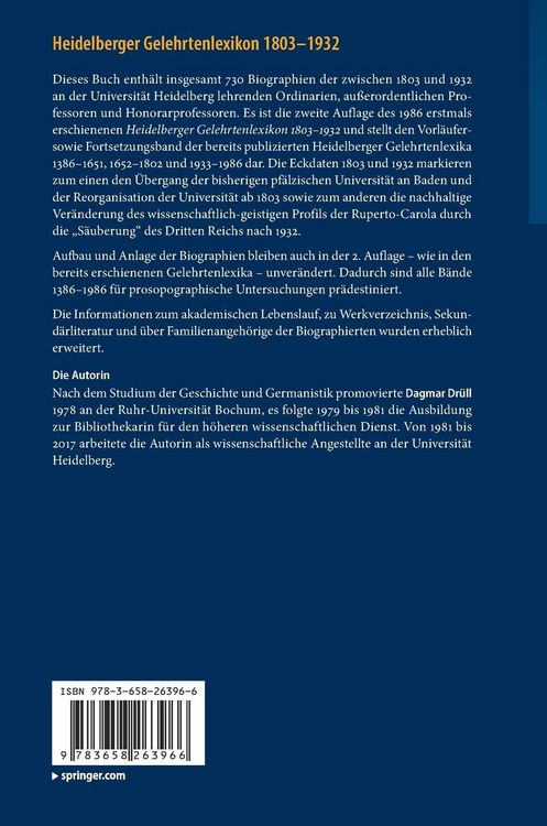 Produktbild: Heidelberger Gelehrtenlexikon 1803&ndash;1932