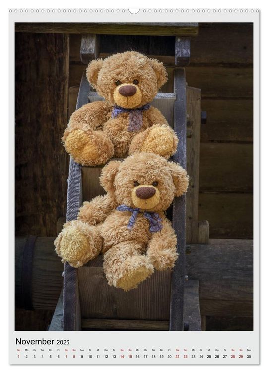 Produktbild: Travelling Teddy in Europa (hochwertiger Premium Wandkalender 2026 DIN A2 hoch), Kunstdruck in Hochglanz