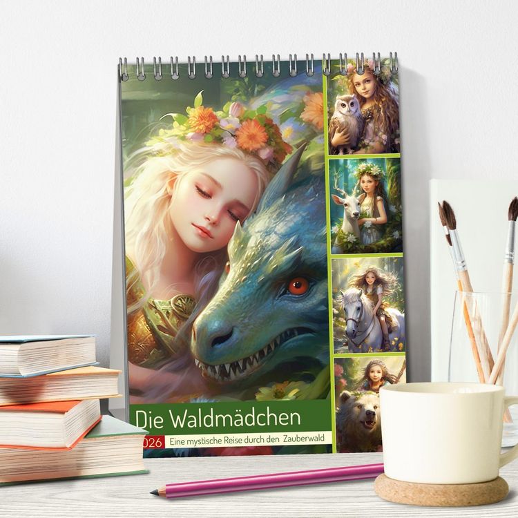 Produktbild: Die Waldm&auml;dchen. Eine mystische Reise durch den Zauberwald (Tischkalender 2026 DIN A5 hoch), CALVENDO Monatskalender