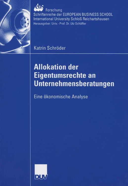Produktbild: Allokation der Eigentumsrechte an Unternehmensberatungen
