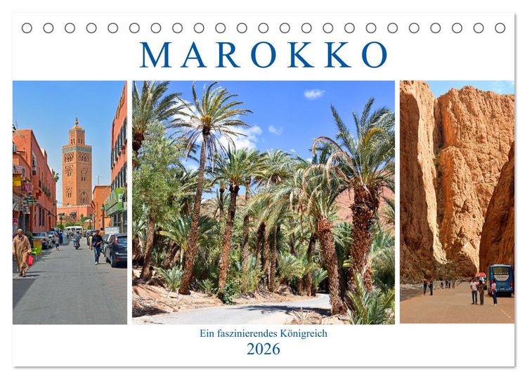 Produktbild: MAROKKO, ein faszinierendes K&ouml;nigreich (Tischkalender 2026 DIN A5 quer), CALVENDO Monatskalender
