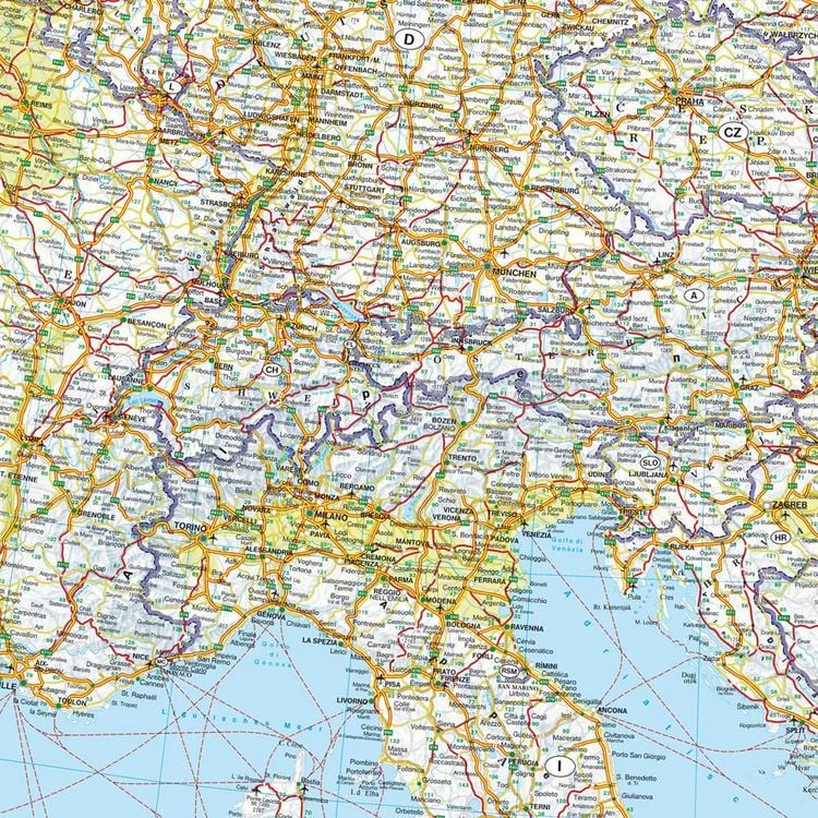 Produktbild: Freytag & berndt Stra&szlig;enkarte Europa physisch 1:3,5 Mio.