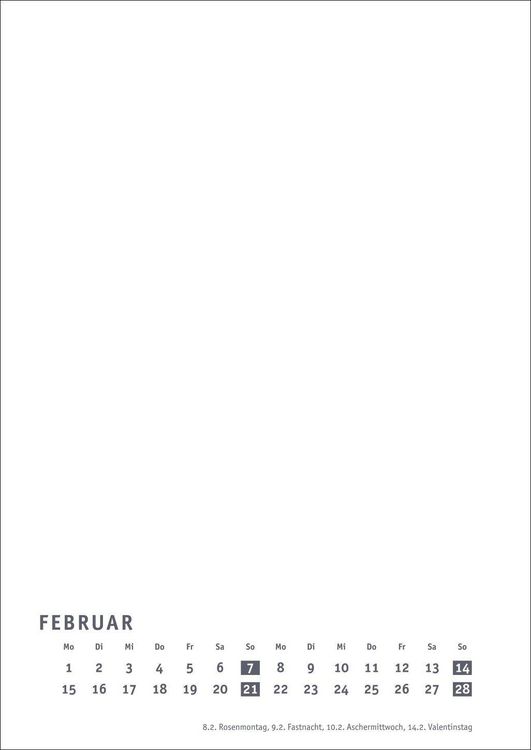 Produktbild: Premium-Bastelkalender wei&szlig; A4 2027