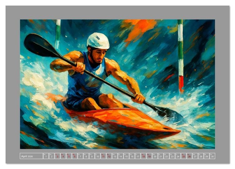 Produktbild: motionART Der Augenblick z&auml;hlt (Tischkalender 2026 DIN A5 quer), CALVENDO Monatskalender
