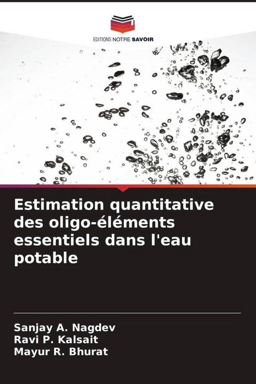 Produktbild: Estimation quantitative des oligo-&eacute;l&eacute;ments essentiels dans l'eau potable