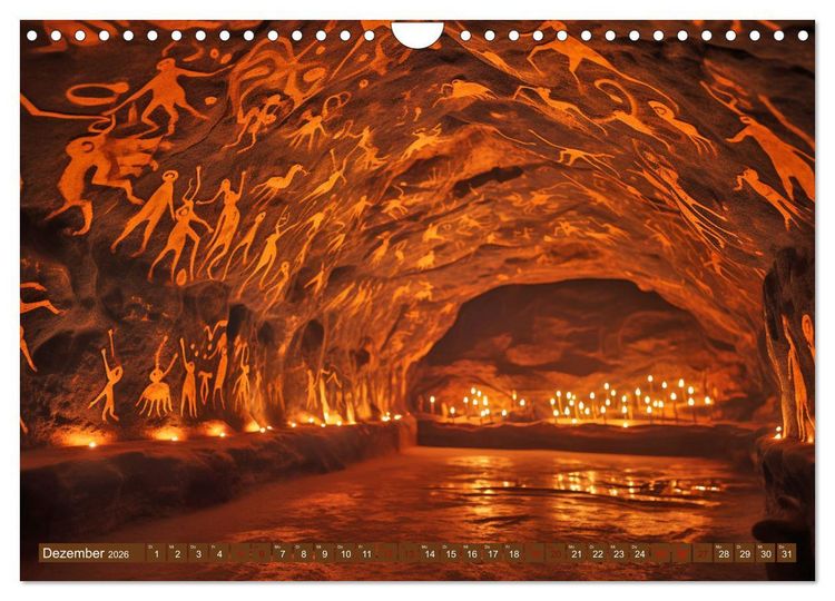 Produktbild: Steinzeit Galerie (Wandkalender 2026 DIN A4 quer), CALVENDO Monatskalender