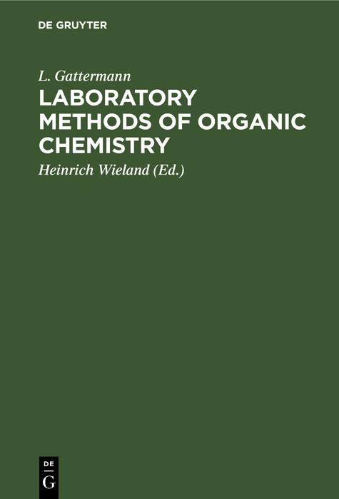 Produktbild: Laboratory Methods of Organic Chemistry