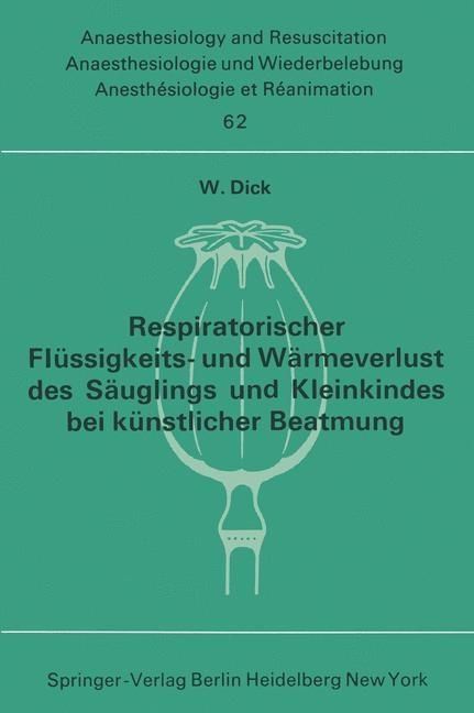 Produktbild: Respiratorischer Fl&uuml;ssigkeits- und W&auml;rmeverlust des S&auml;uglings und Kleinkindes bei k&uuml;nstlicher Beatmung