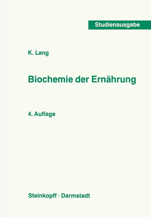 Produktbild: Biochemie der Ern&auml;hrung