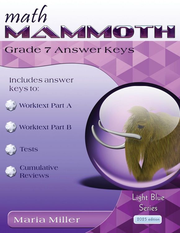 Produktbild: Math Mammoth Grade 7 Answer Keys