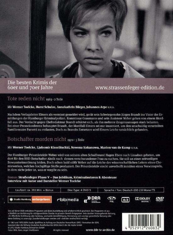 Produktbild: Stra&szlig;enfeger 44 - Tote reden nicht/Botschafter morden nicht [4 DVDs]