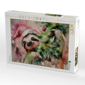 Produktbild: CALVENDO Puzzle Weihnachtsfaultier | 1000 Teile Lege-Gr&ouml;&szlig;e 64x48cm Foto-Puzzle f&uuml;r gl&uuml;ckliche Stunden