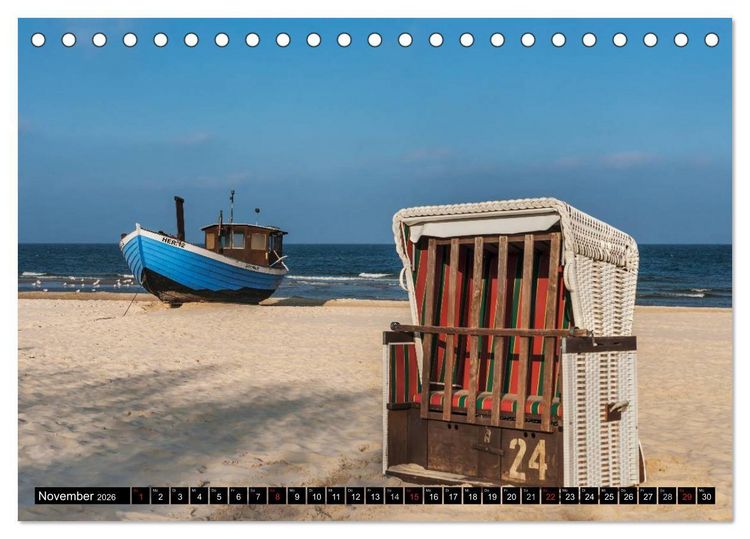 Produktbild: Die Ostseek&uuml;ste in Mecklenburg-Vorpommern (Tischkalender 2026 DIN A5 quer), CALVENDO Monatskalender