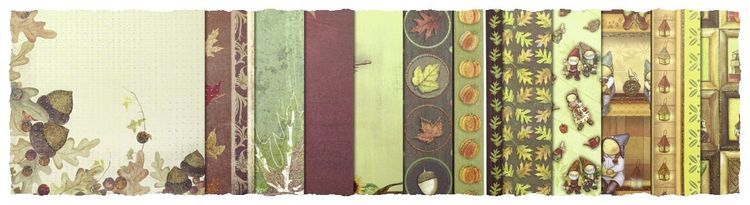 Produktbild: URSUS Spezialpapiere Design Paper Pack Glitter Woodland, 30 Blatt