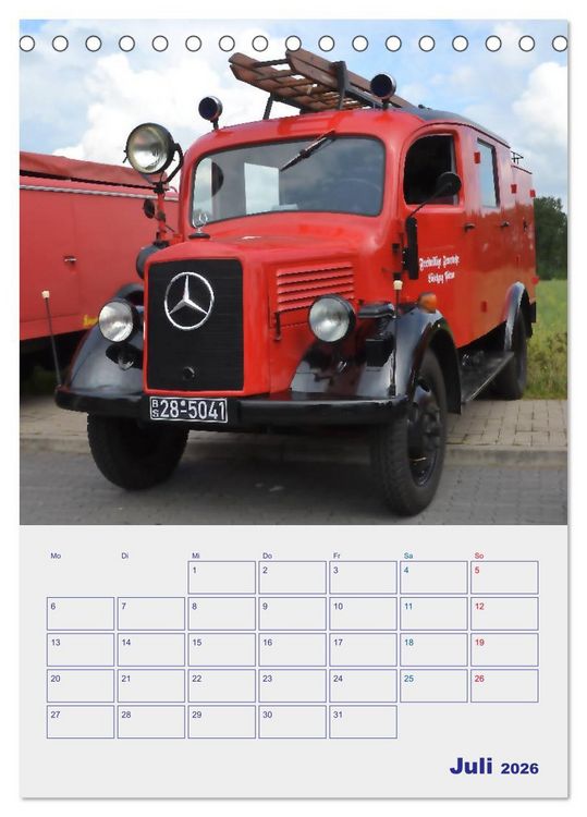 Produktbild: FEUERWEHR-Legende (Tischkalender 2026 DIN A5 hoch), CALVENDO Monatskalender