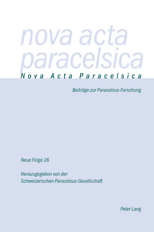 Produktbild: Nova Acta Paracelsica 26/2013 2014