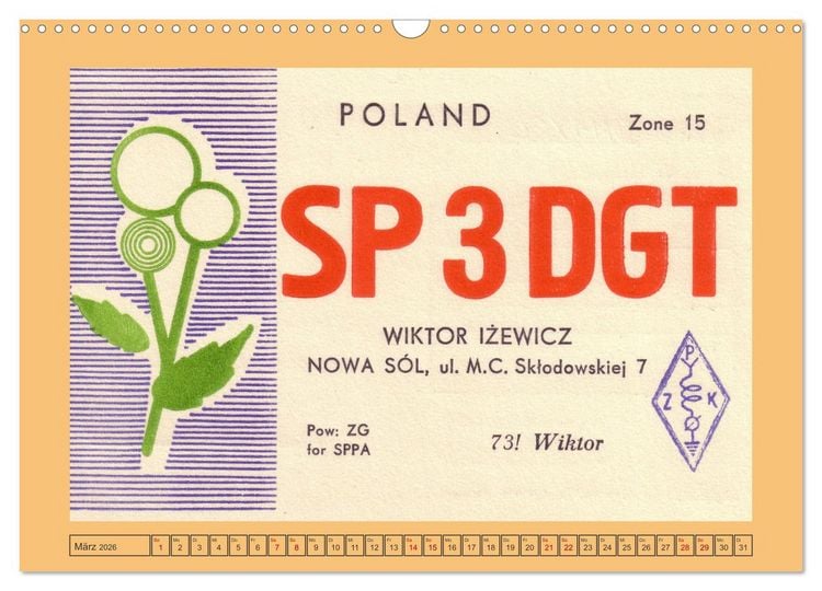 Produktbild: Amateurfunk in Polen (Wandkalender 2026 DIN A3 quer), CALVENDO Monatskalender