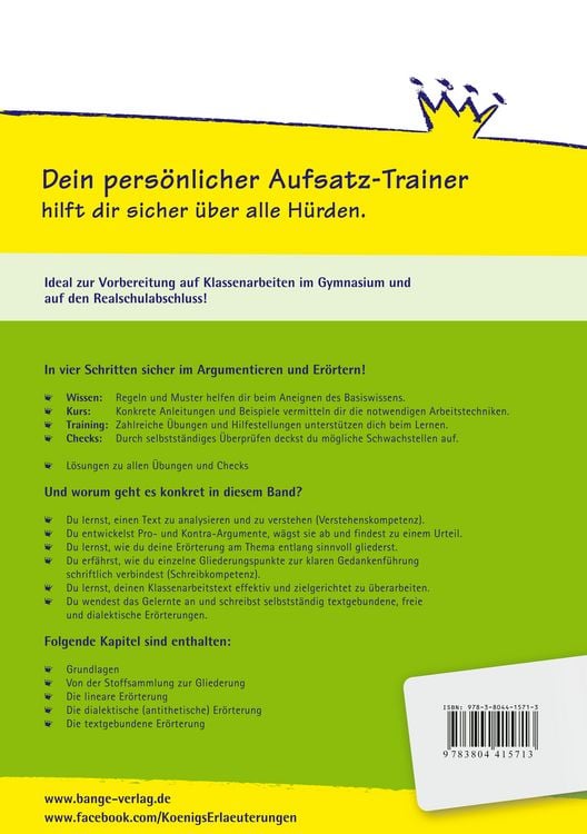 Produktbild: Aufsatz - Argumentieren und Er&ouml;rtern. Deutsch Klasse 9/10.