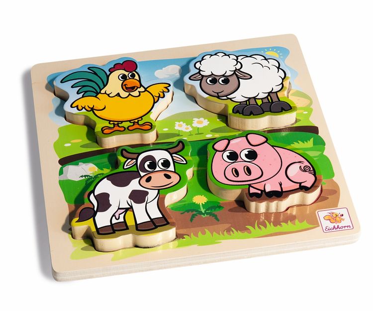 Produktbild: Eichhorn F&uuml;hl-Puzzle mit Stoff, 5-tlg. 100003687