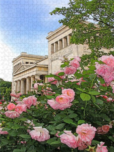 Produktbild: CALVENDO Puzzle Propyl&auml;en am M&uuml;nchner K&ouml;nigsplatz | 1000 Teile Lege-Gr&ouml;&szlig;e 64x48cm Foto-Puzzle f&uuml;r gl&uuml;ckliche Stunden
