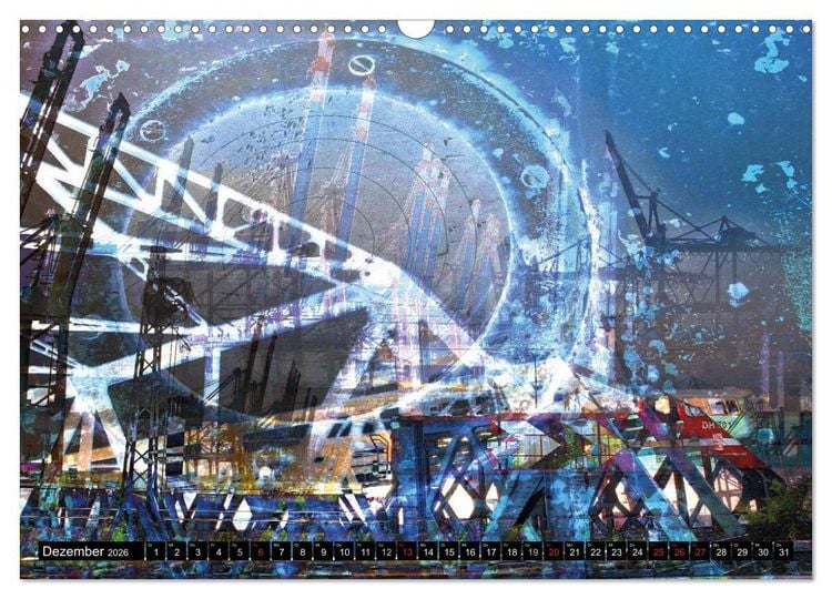 Produktbild: Hamburg Abstrakt (Wandkalender 2026 DIN A3 quer), CALVENDO Monatskalender