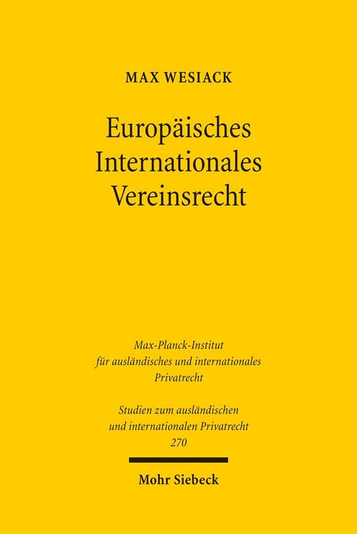 Produktbild: Europ&auml;isches Internationales Vereinsrecht