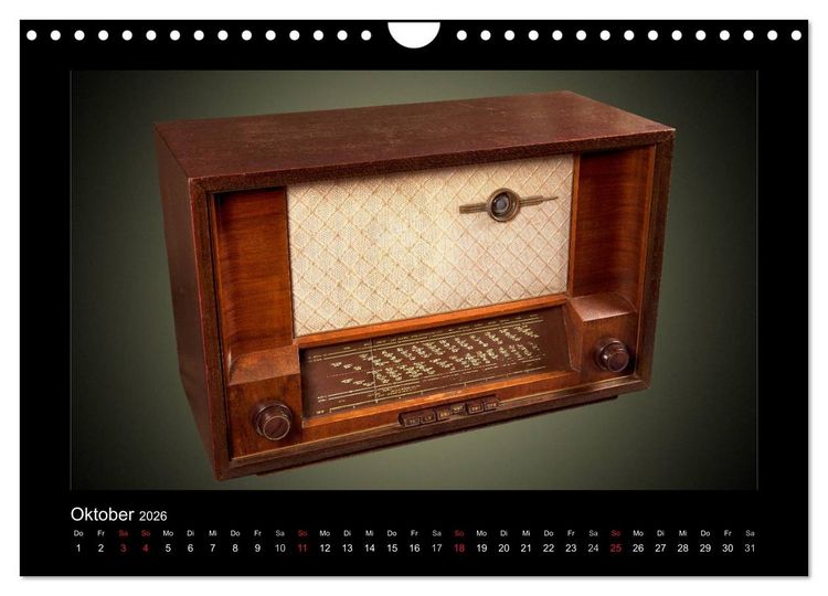 Produktbild: Dampfradios - Antike Radios mit Patina (Wandkalender 2026 DIN A4 quer), CALVENDO Monatskalender