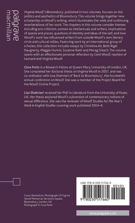 Produktbild: Virginia Woolf's Bloomsbury, Volume 1