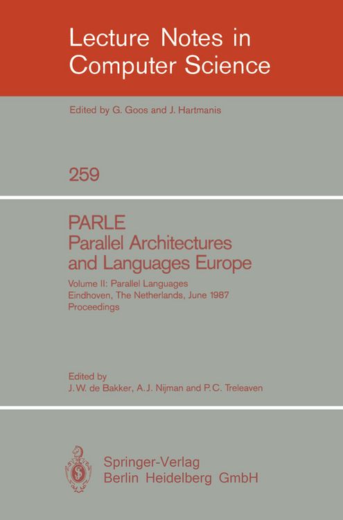 Produktbild: PARLE Parallel Architectures and Languages Europe